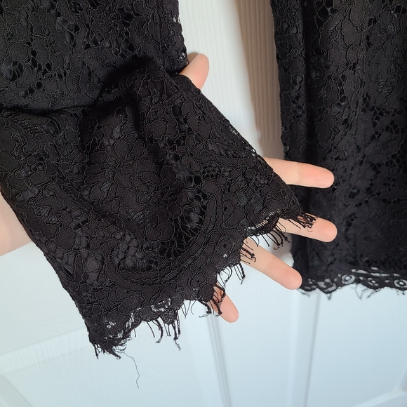 Lace ankle length J.Crew elastic waist trousers - black size 4 - Picture 4 of 9